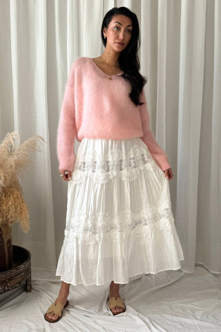 Lovely Lace skirt, white 