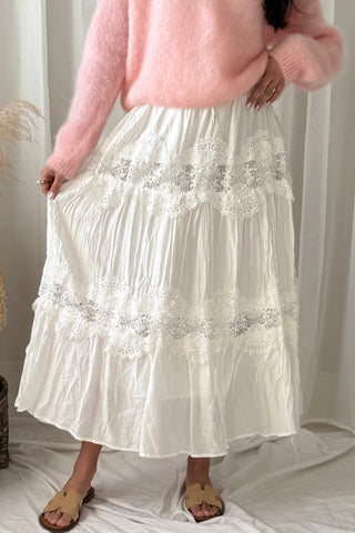 Lovely Lace skirt, white 