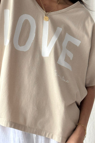 Love t-paita, beige