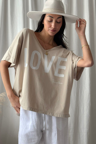 Love t-paita, beige