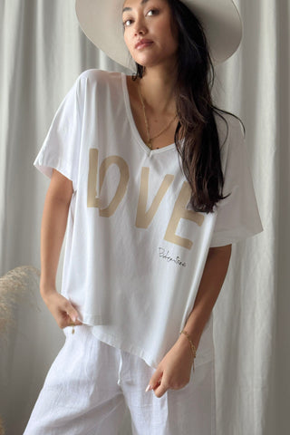 Love t-paita, valkoinen