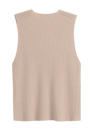 Lovie ribbed neuletoppi, beige