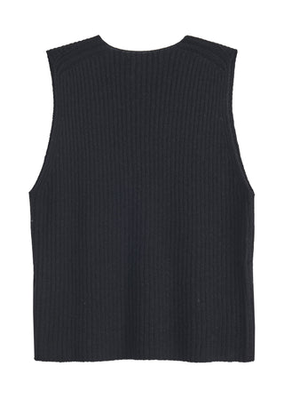 Lovie ribbed neuletoppi, musta