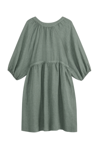 Lucia linen dress, camo