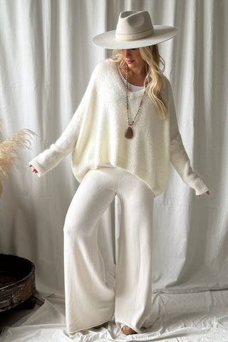 Luzie neule, luonnonvalkoinen