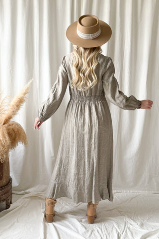 Ma Chérie pellavamekko, taupe