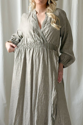 Ma Chérie pellavamekko, taupe