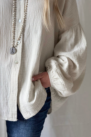 Maddie puuvillapaita, hiekka