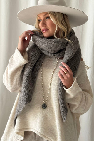 Mae scarf, taupe