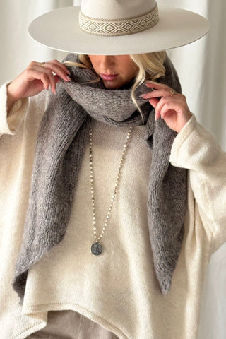 Mae scarf, taupe