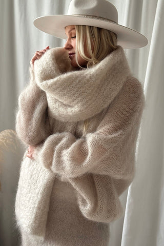 Magic mohairhuivi, beige