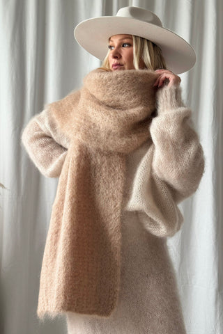 Magic mohair scarf, caramel