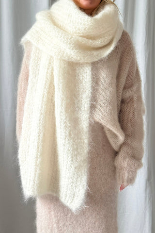 Magic mohairhuivi, luonnonvalkoinen