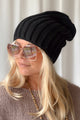 Maia wool blend beanie, black