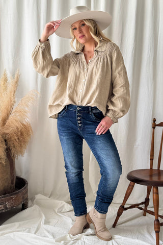 Maisie pellavapaitis, cashmere