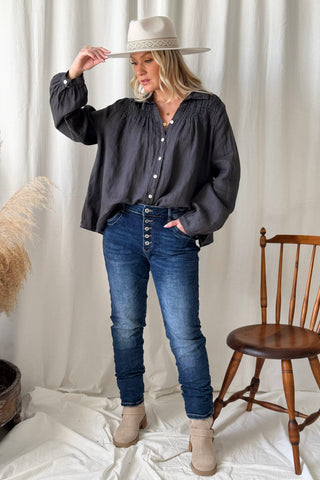 Maisie pellavapaitis, smoke