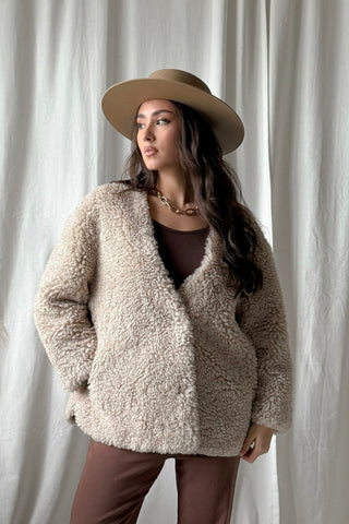 Malin tekoturkki, beige