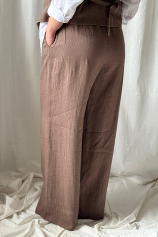 Mallorca pellavahousut, coffee