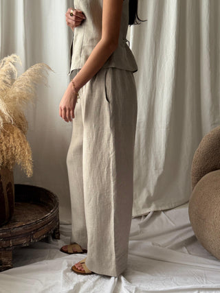 Mallorca pellavahousut, natural