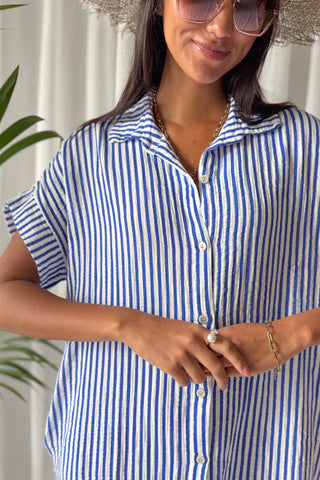 Marevia paitamekko, azul blue stripe
