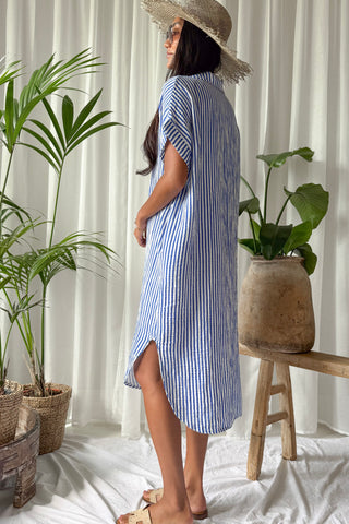 Marevia paitamekko, azul blue stripe