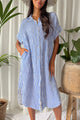 Marevia paitamekko, azul blue stripe