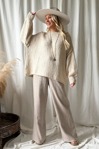 Marilee neule, luonnonvalkoinen