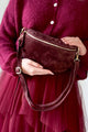 Marnie suede crossbody laukku, red wine