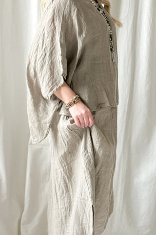 Martha pellavamekko, taupe