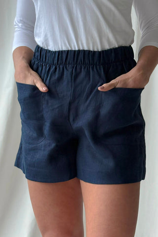 Masca linen shorts, navy