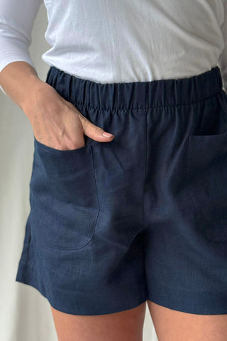 Masca linen shorts, navy