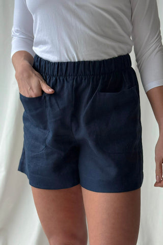 Masca linen shorts, navy