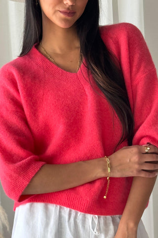 Melisse alpacajumper, coral