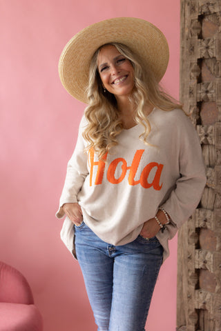 Message neule, HOLA beige