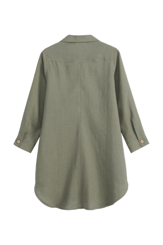 Mia linen blouse, camo green