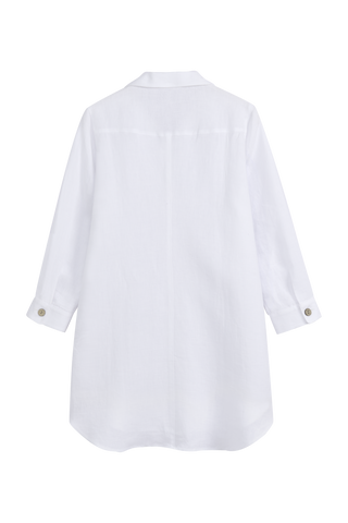 Mia linen blouse, white