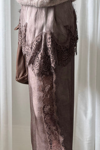 Midnight Lace satiinihousut, coffee