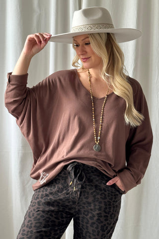 Miley puuvillapaita, coffee