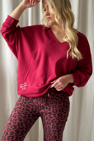 Miley puuvillapaita, red wine