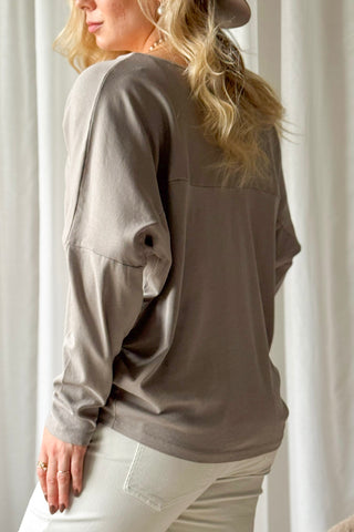 Miley puuvillapaita, taupe