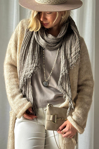 Miley puuvillapaita, taupe