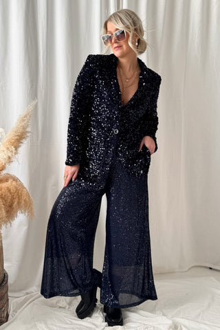 Millenium paljettihousut, midnight blue