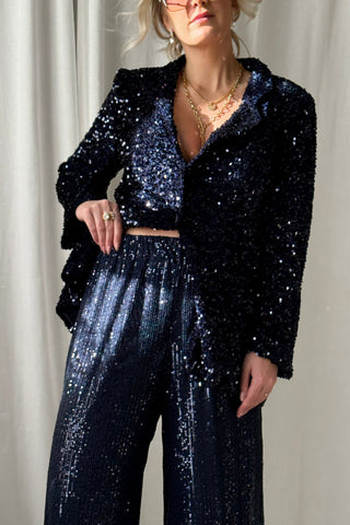 Millenium paljettihousut, midnight blue