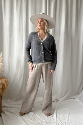 Mima alpakka neuletakki, harmaa