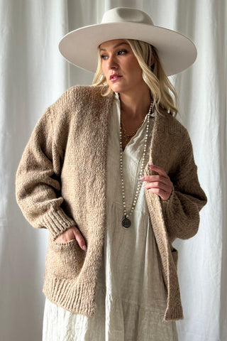 Mindy neuletakki, caramel