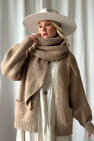 Mindy neuletakki, caramel