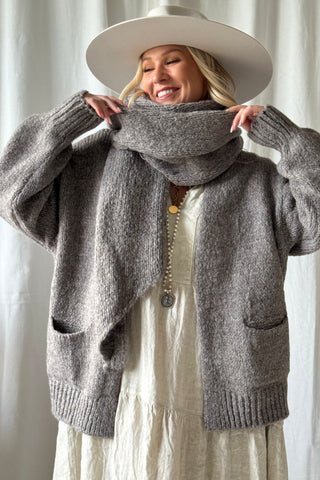 Mindy cardigan, taupe