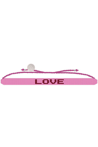 Love, glass bead bracelet