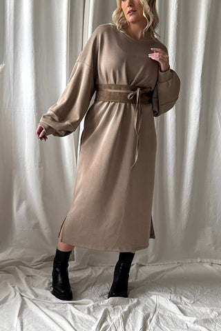 Misty collegemekko, taupe