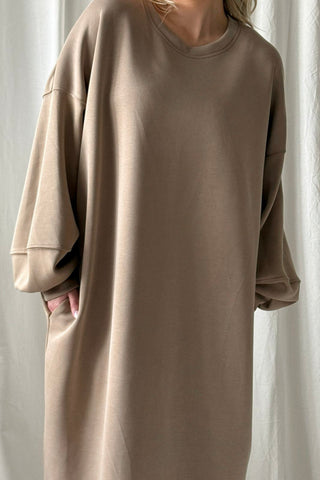 Misty collegemekko, taupe